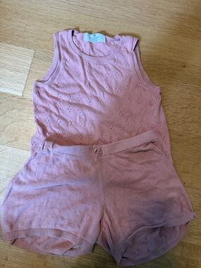 Dusty Pink Knit Tank & Shorts Set
